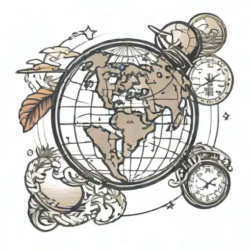 Globe With Panama Outline