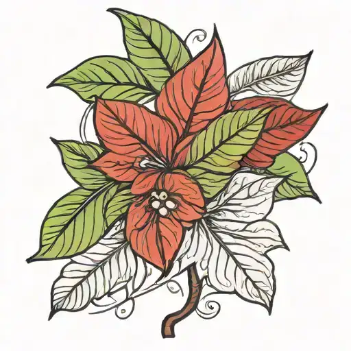 Trillium And Mapple Leaf