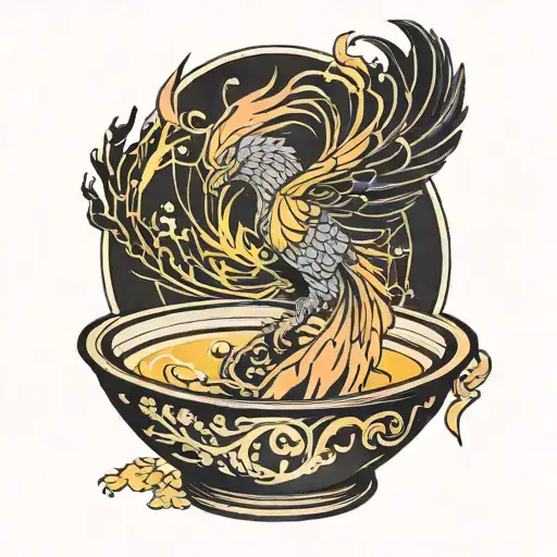 Phoenix Reborn In Kintsugi Bowl