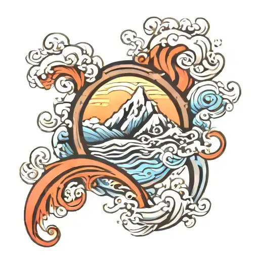 Wave Mountain Infinity Symbol