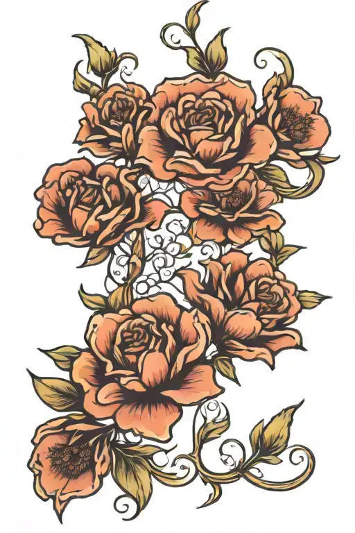 Birth Flowers Pouring Into Each Other Each Mirror