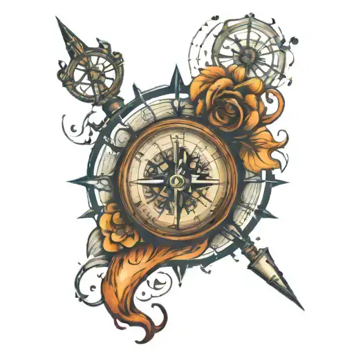 Compass And Clock Melting