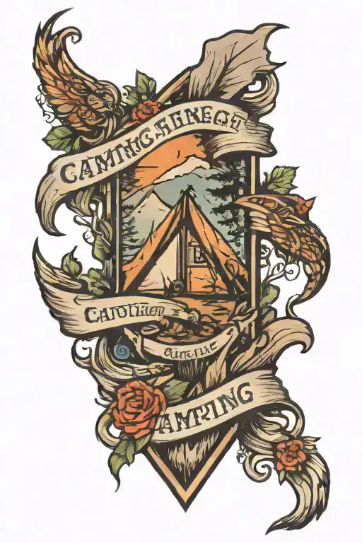 Camping Banner Wrapped