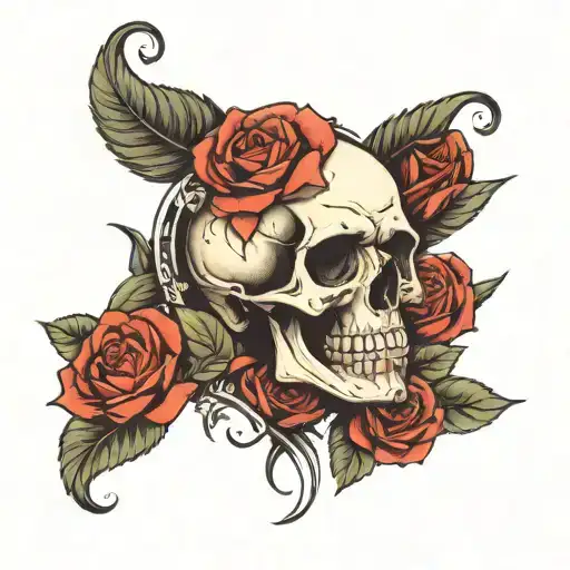 Skull An Roses