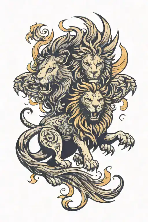 Lion And Phoenix Rising