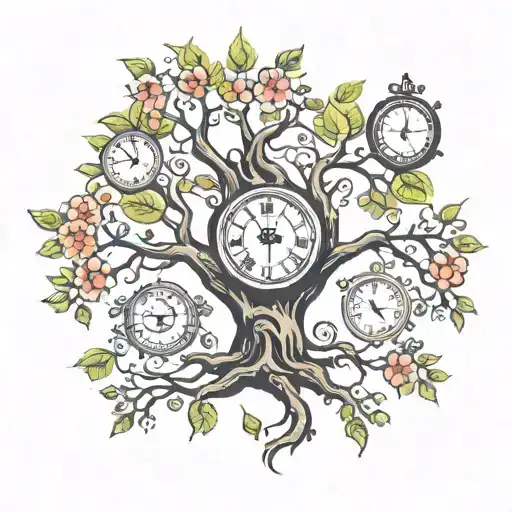 Tree With Clocks Hanging