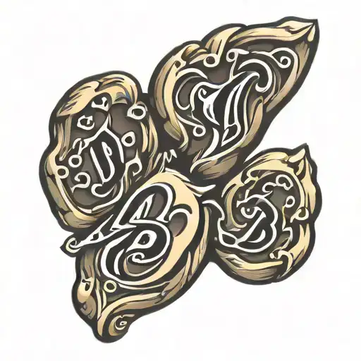 Dog Paw With The Letter B Letters