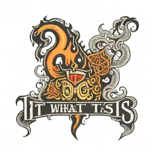 It Is What It Is In Smoke Lettering