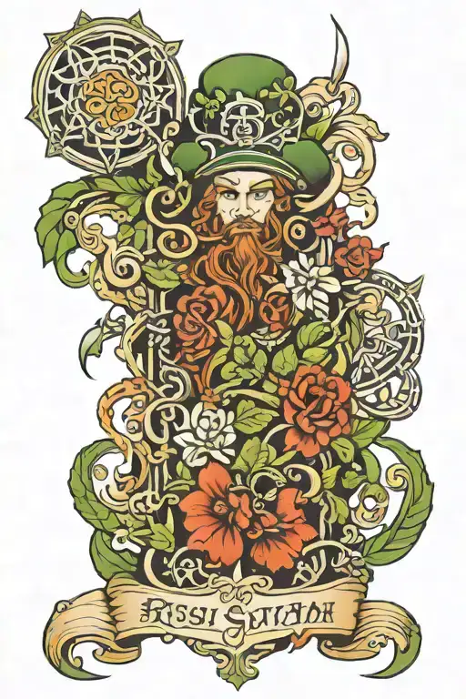Irish And Scottish Sleeve Tattoo Design