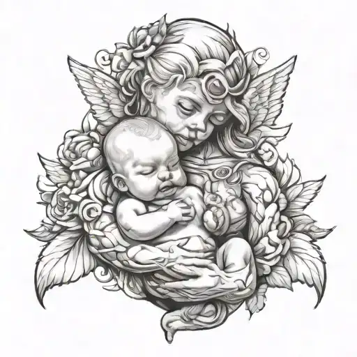 A Baby In The Arms Of An Angelic Bodybuilder