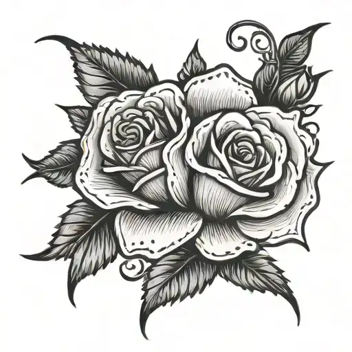Lettering And Rose