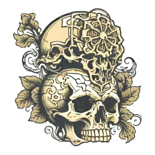 Skull Piece Missing Swiss Cheese Brain