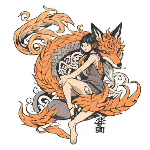 Nine Tailed Fox With Korean Girl