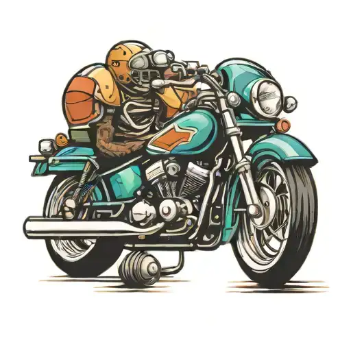 Sports Motorcycle And Football Are All Loves From Childhood