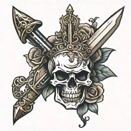 Skull With Dagger