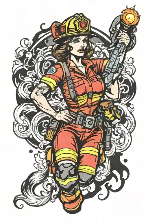 Firefighter Pinup Girl