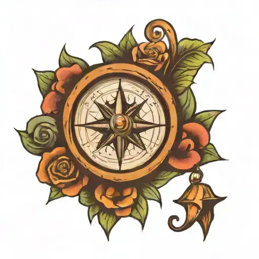 Front Facing Compass Clock