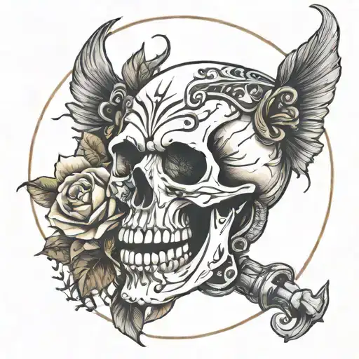 Skull And Animal Skull