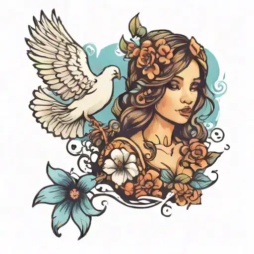 Cute Dove Beach Girl