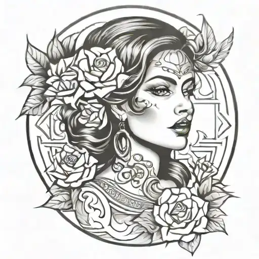 Chicana Women Portrait