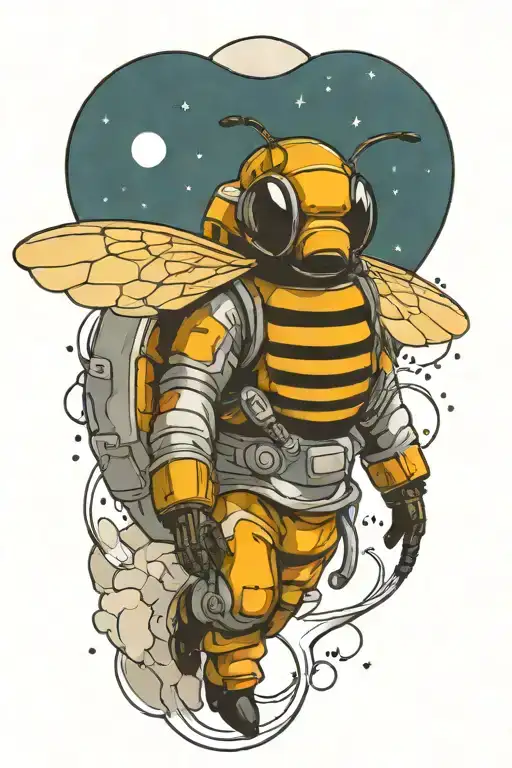 Honey Bee In An Astronaut Suit