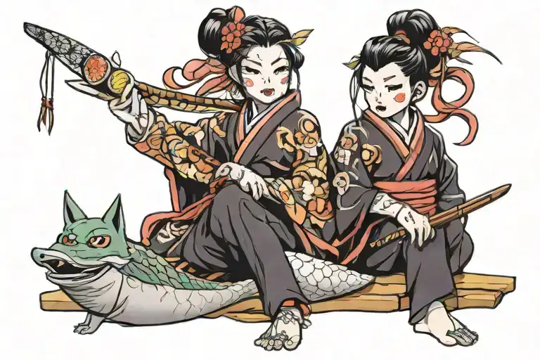 Sushi Duo Friend Her Name