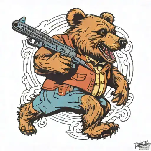 Bundy Bear Shooting Gun