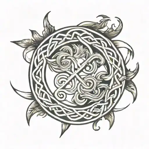 Simplistic Sleeve With Symbology Of Perseverance And Strength Like Meaning Celtic Band