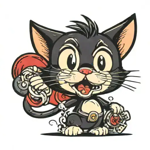 Felix The Cat Sticking Its Tongue Out