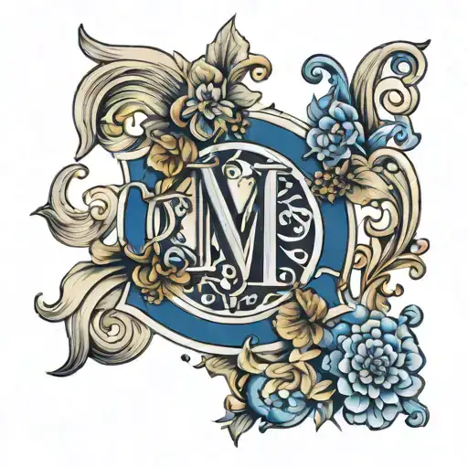 Roman Numeral Delft Blue