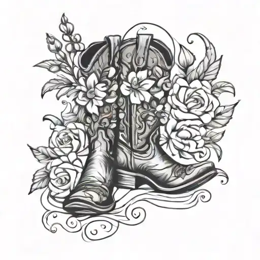 Cowboy Boots And Birth Flowers December November September