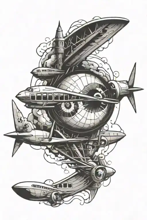 Eyeball As Airplane Flying