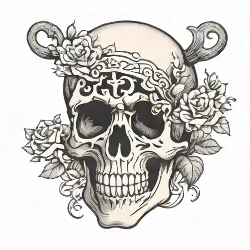 Letters Chc Hidden Inside A Skull