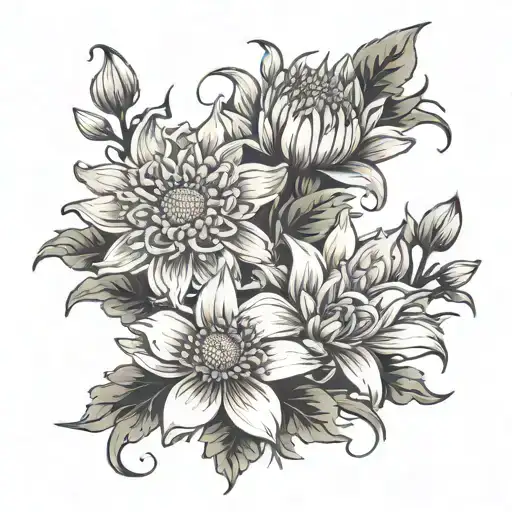 Chrysanthemum And Lily Flower