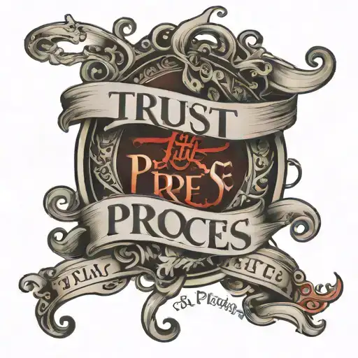 Trust The Process Written With Scroll