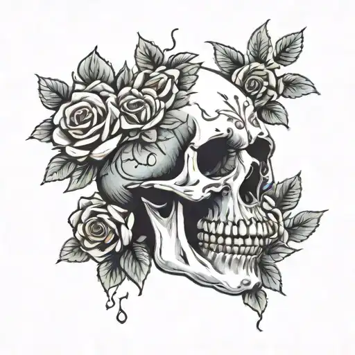 Skull And Roses Colerd
