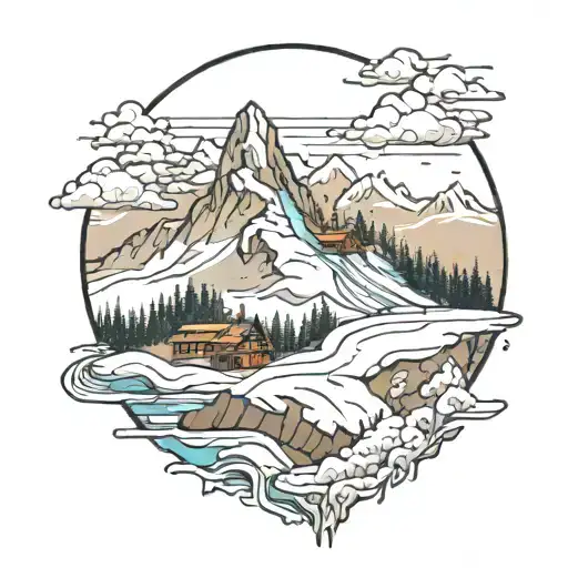 Ski Mountain Landscape