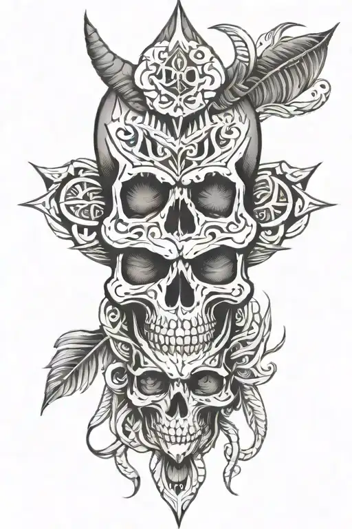 Skull And Tribal