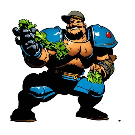 Space Marine Hit By Popeye Eating Spinach