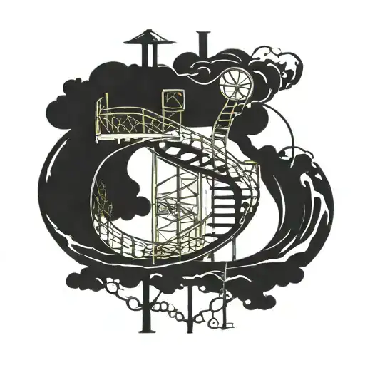 Roller Coaster Track And Dna Strand