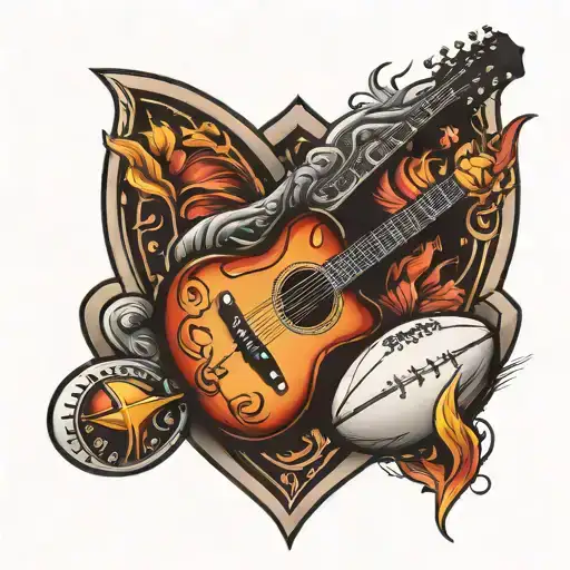 Guitar And Rugby Ball Morphing