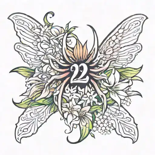 222 Angel Number And A Spider Lily