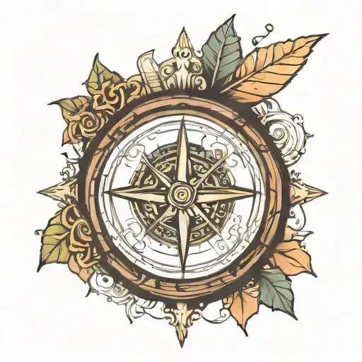 Compass With Clock