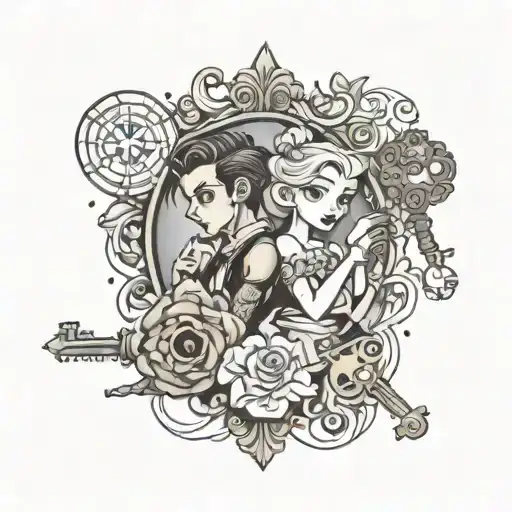 Key With Disney Characters