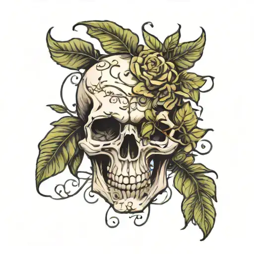Skull And Vines Wrapped