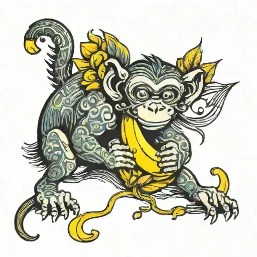 Monkey Eating Banana