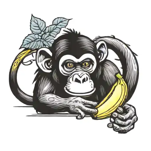 Monkey Eating Banana