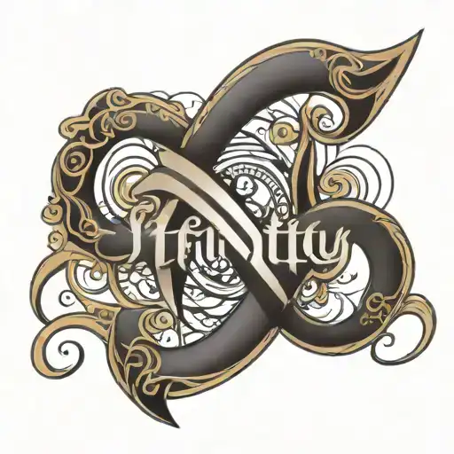 Infinity Symbol With Name Written
