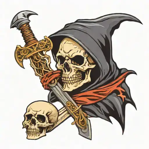 Grim Reaper Skull Scyth