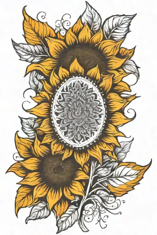 Sunflower With Fingerprint Inside